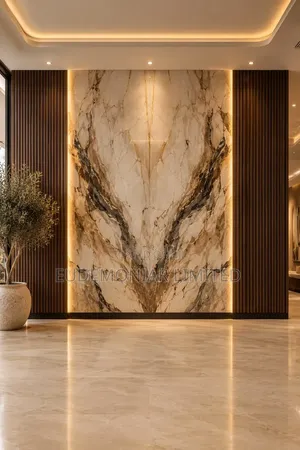 Marble Wall Design for Visitor Lounges