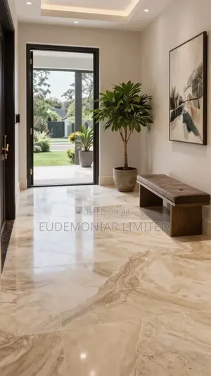 Contemporary Waiting Room Stone Finishes