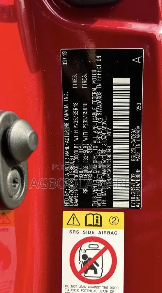 Lexus RX 350 FWD 2019 Red
