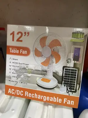 Solar Rechargeable Fan 12’inches