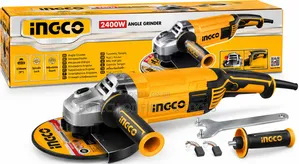 INGCO 2400W Heavy-Duty Angle Grinder – 9 Inch