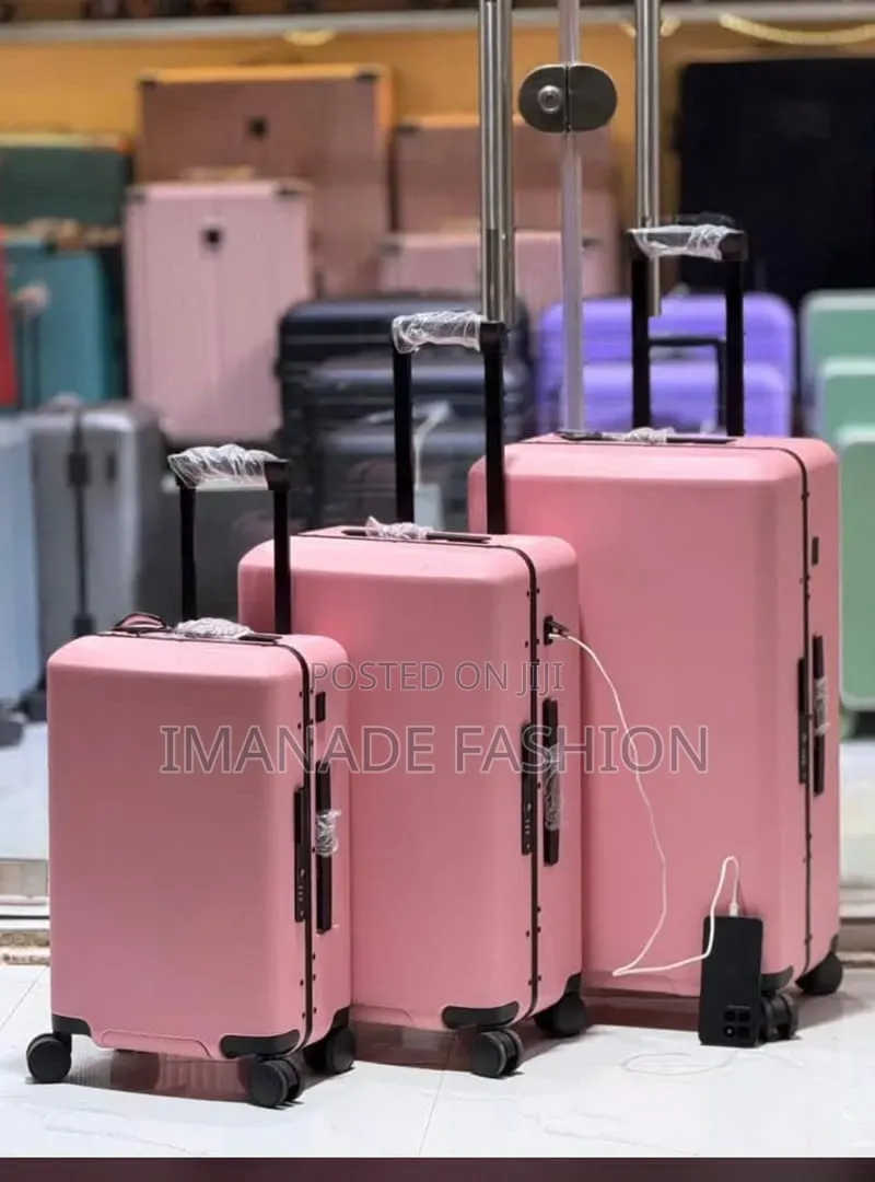 Pink 3-Piece Luggage Set