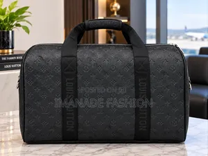 Black Luxury Travel Duffel Bag