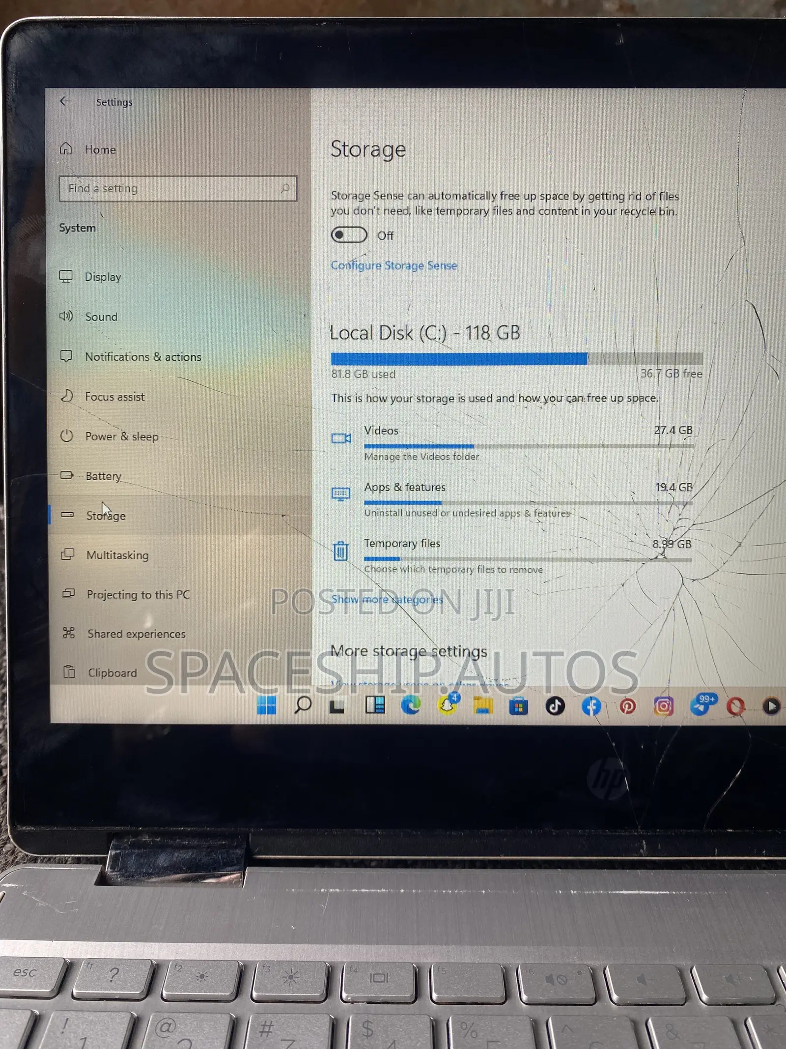 Laptop HP 128GB HDD+SSD 128GB