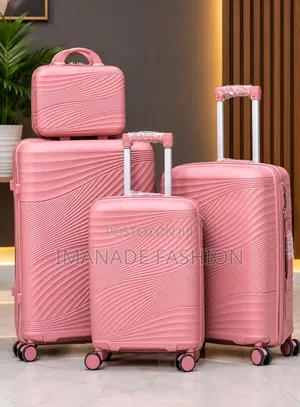 Pink 4-Piece Luggage Set – Elegant & Stylish Travel Collection