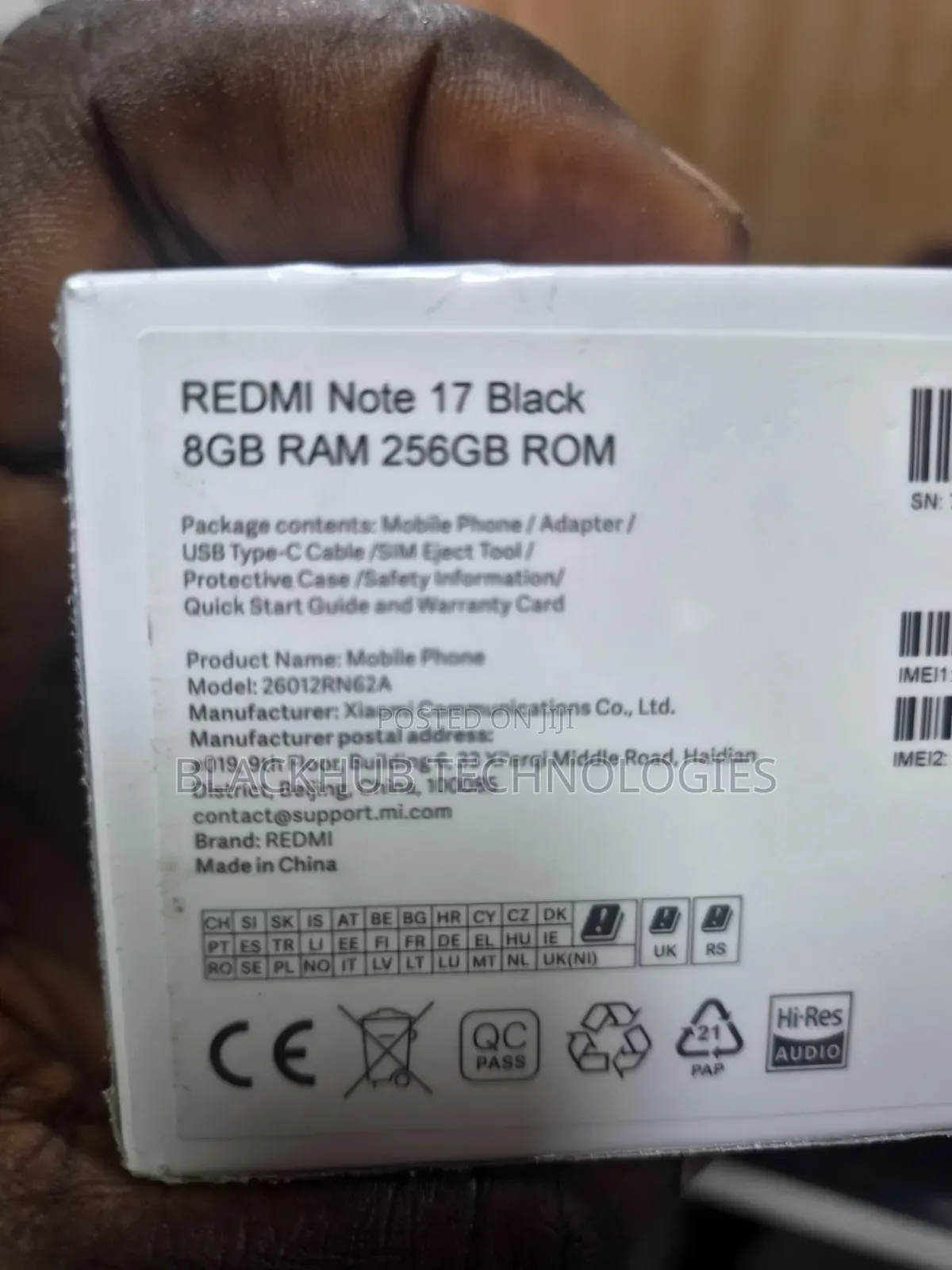 New Xiaomi Redmi Note 17 4G 256 GB Black