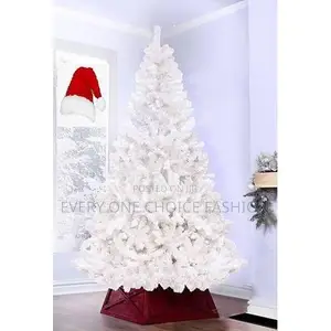 Christmas 6ft White Tree + Santa Cap