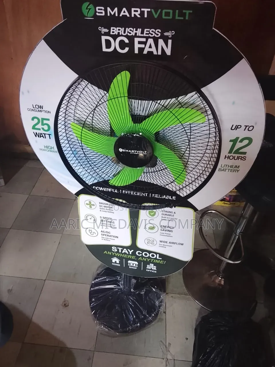 Smartvolt 18inches 16 Inches Rechargeable Fan