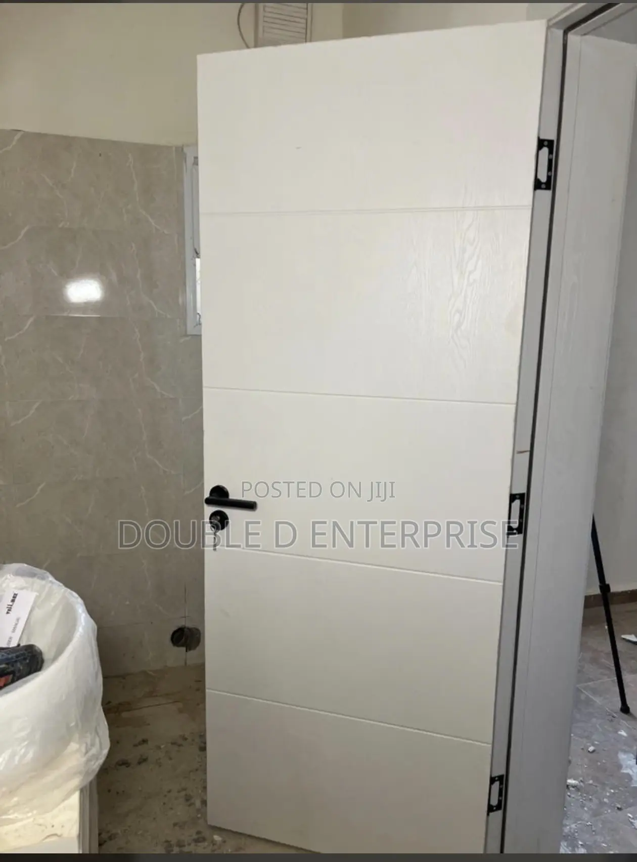 White S7 HDF Single Wooden Door