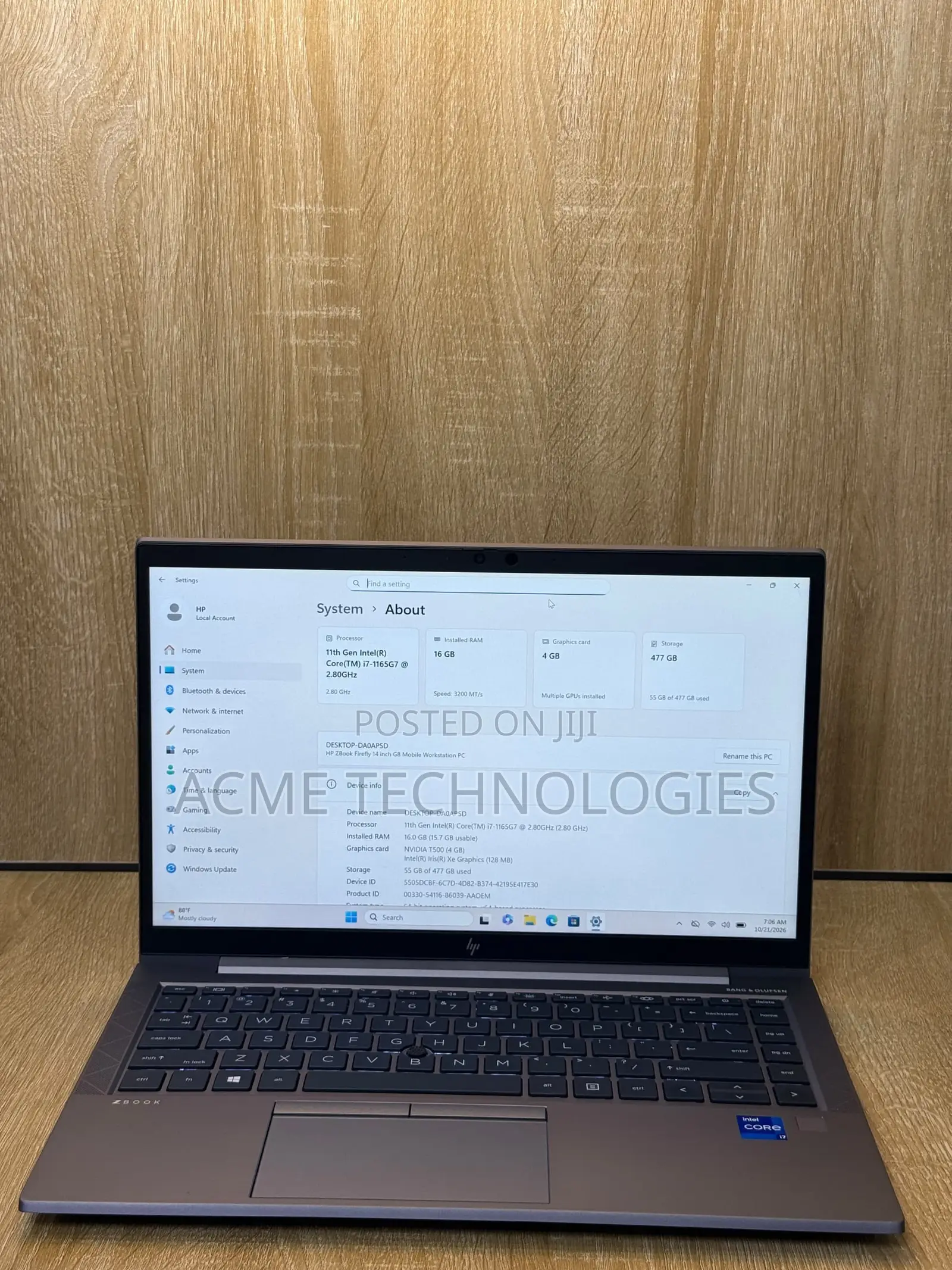 Laptop HP ZBook Firefly G8 16GB Intel Core i7 SSD 512GB