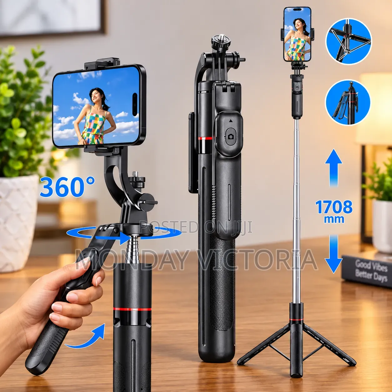 F16 Ultra Long Selfie Tripod Stand With Remote