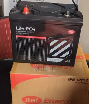 Itel 1.28kWh, 12.8V 100Ah LiFePO4 (Lithium Iron Phosphate) Battery