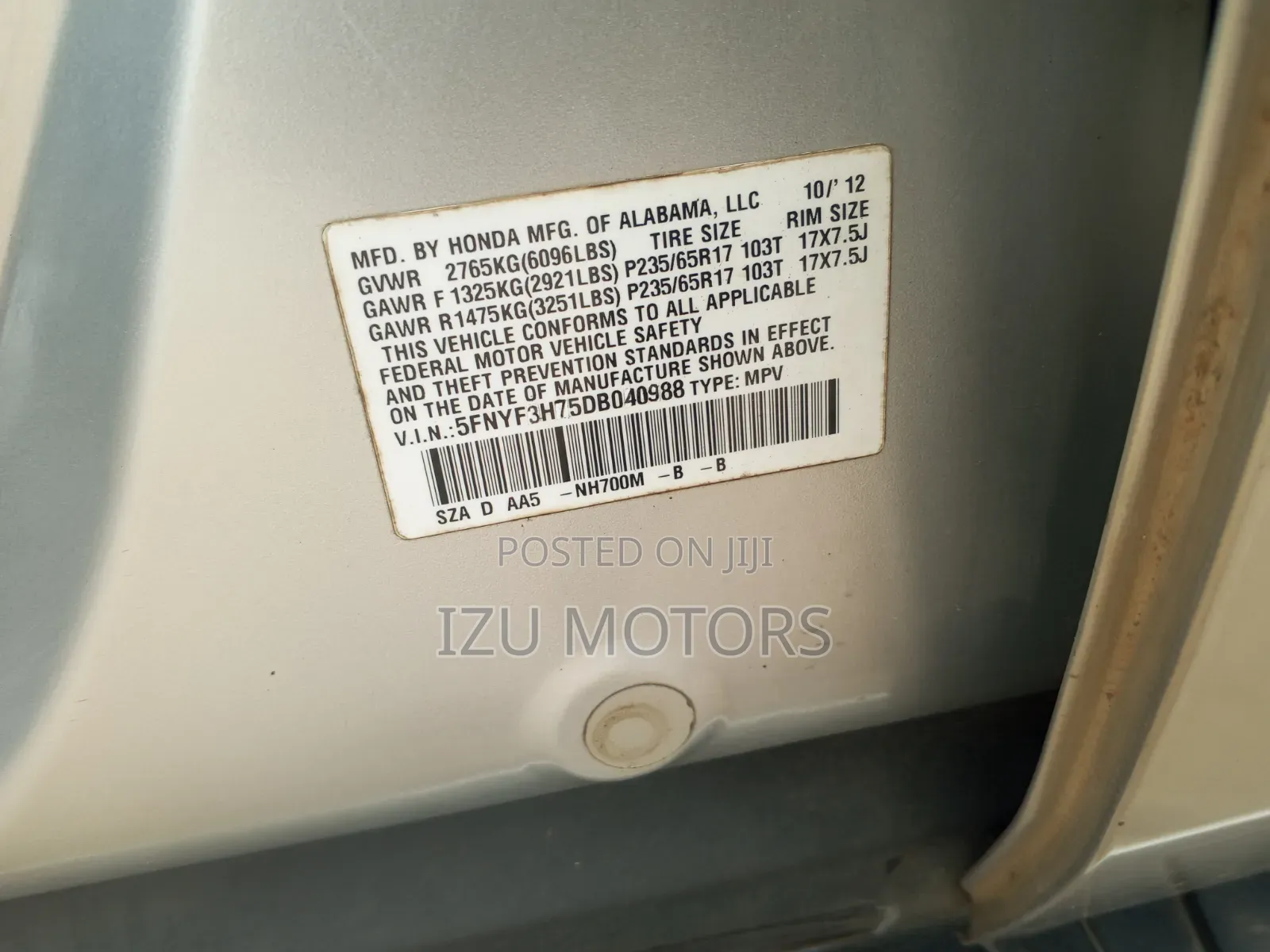 Honda Pilot 2013 Silver