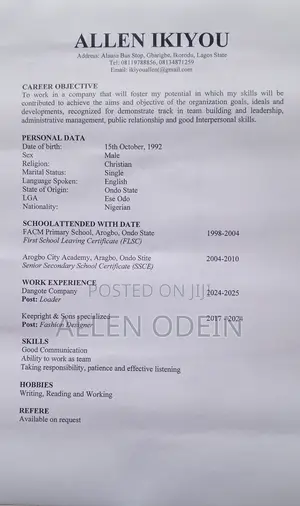 Security CV