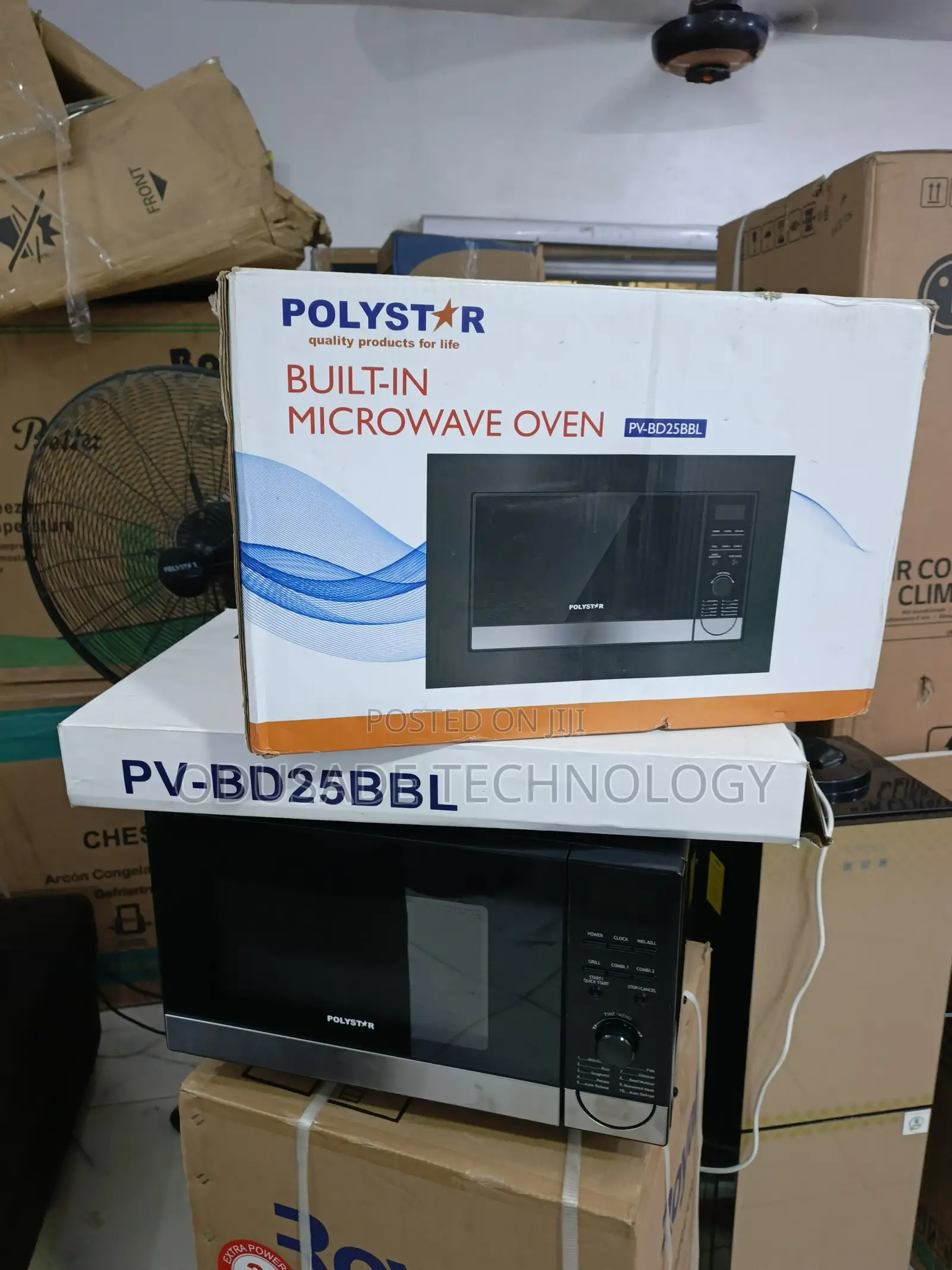 Polystar PV-BD25BBL Built-in Microwave With Grill Function