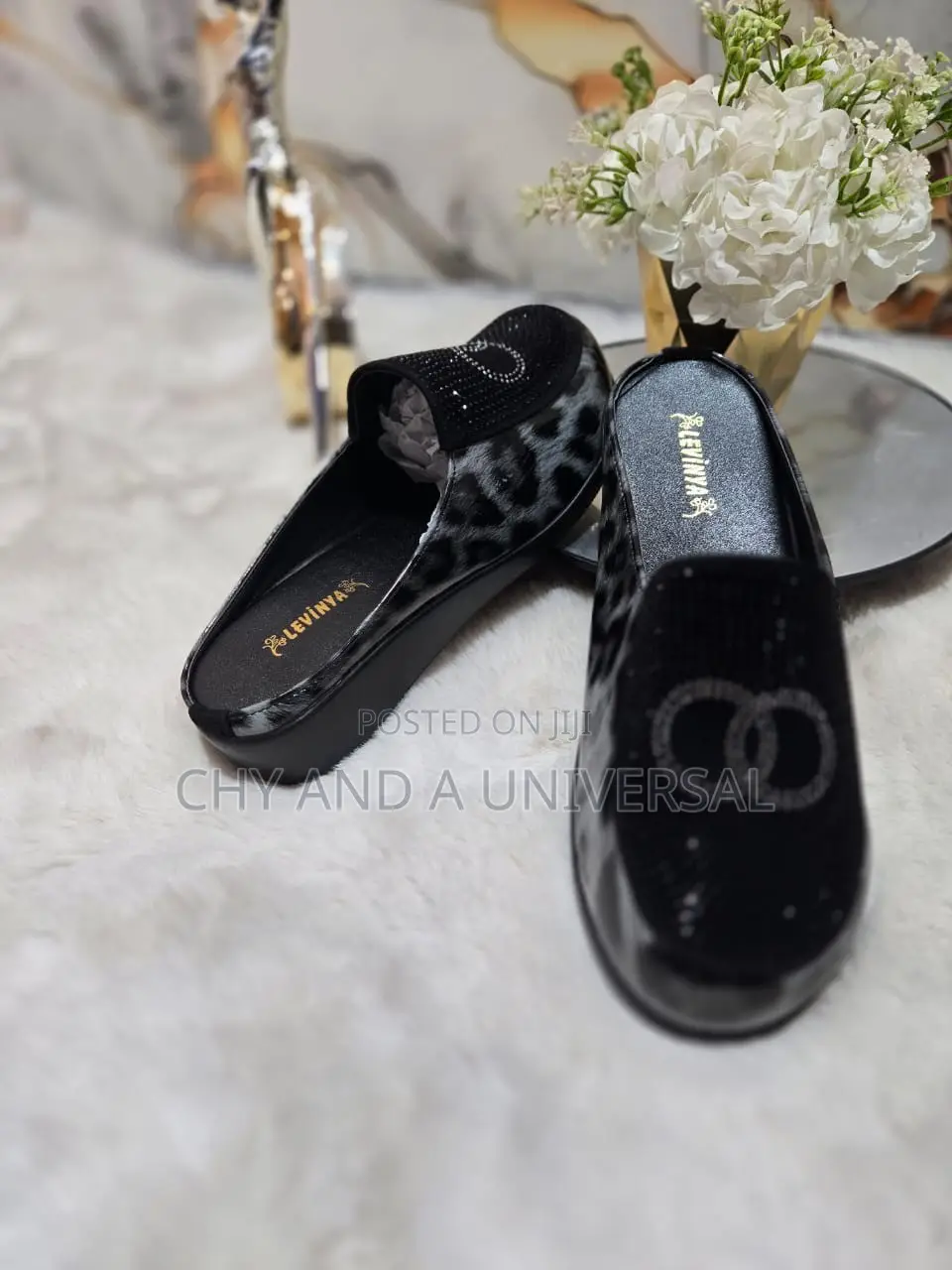 Levinya Leopard-Skin Half Shoe
