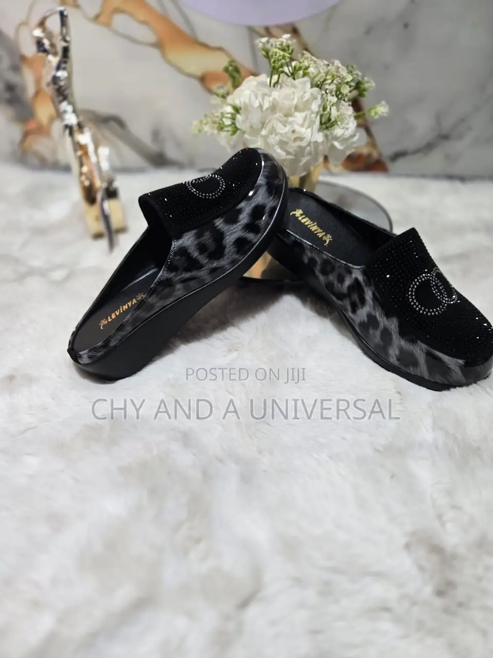 Levinya Leopard-Skin Half Shoe