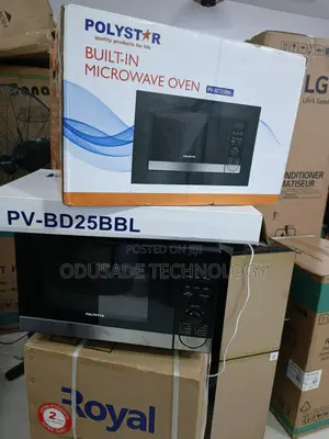 Polystar 25 Litre Black Built-in Microwave Oven