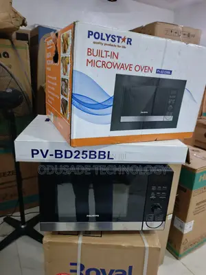 Polystar Black Built-in Microwave With Grill 25L