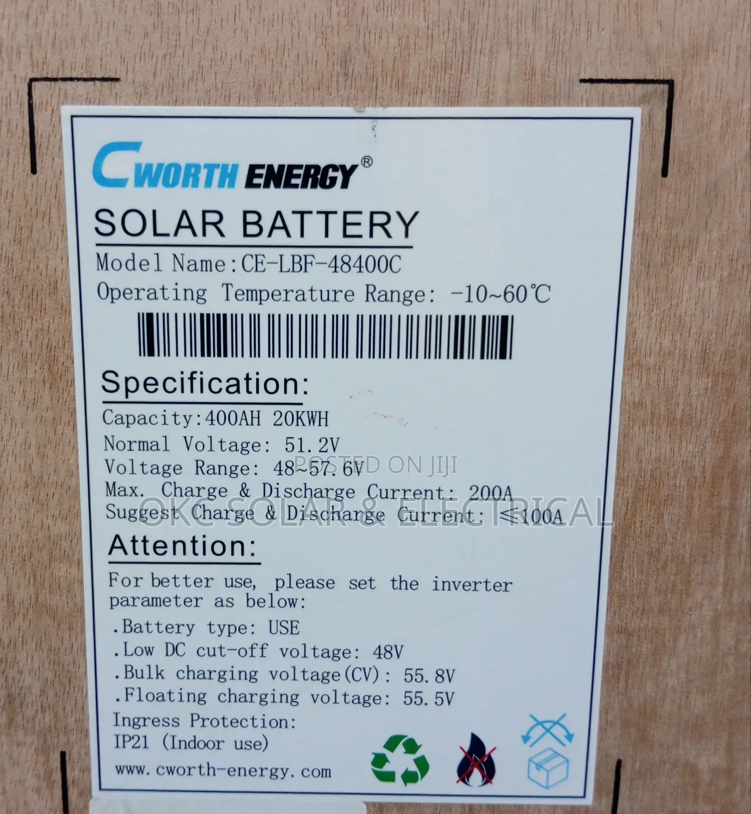 CWORTH 20kwh Lithium Battery