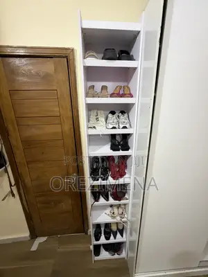 White Sliding Wardrobe and Shoerack