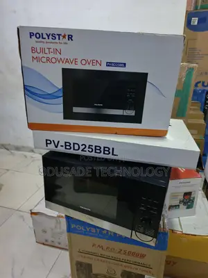Polystar PV-BD25BBL 1000W Grill Built-in Microwave