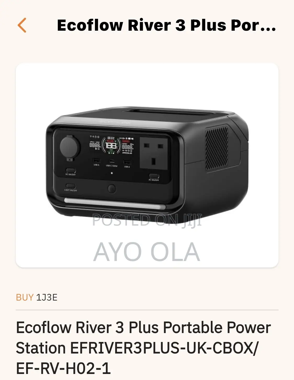 EcoFlow River 3 Plus -1200w 286wh