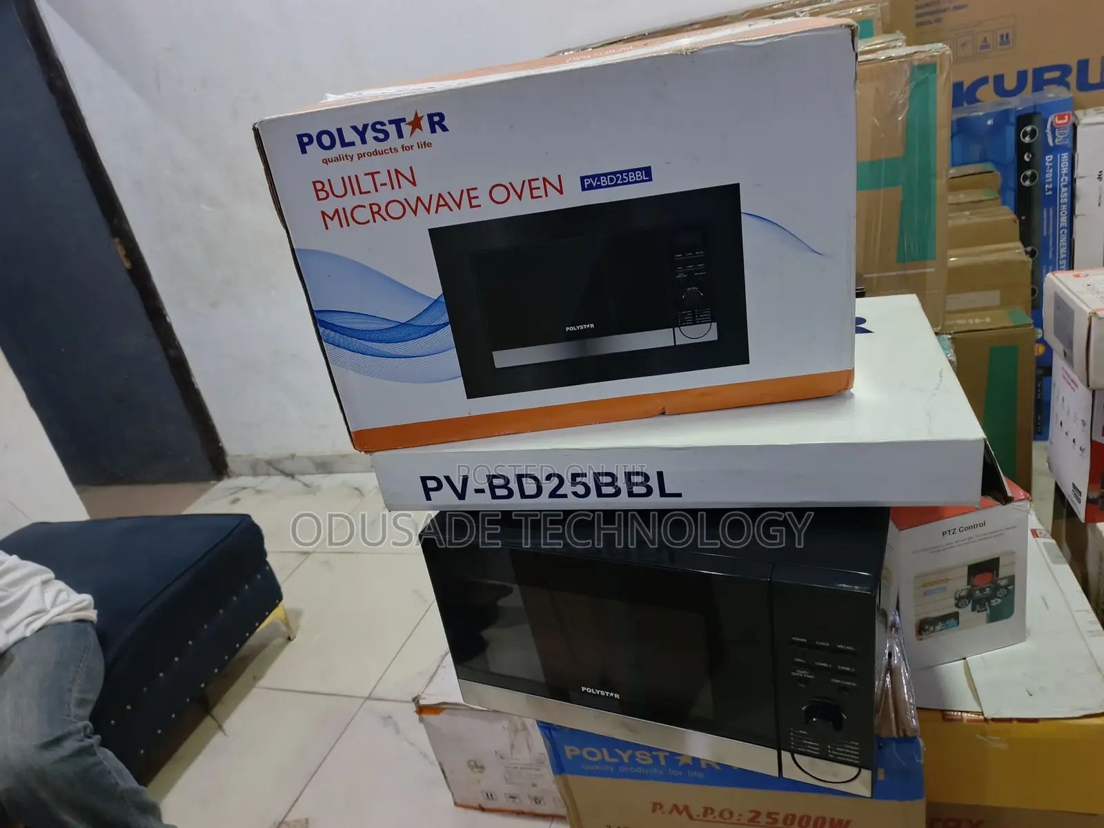 Polystar 25L Built-in Microwave With Premium Black Design