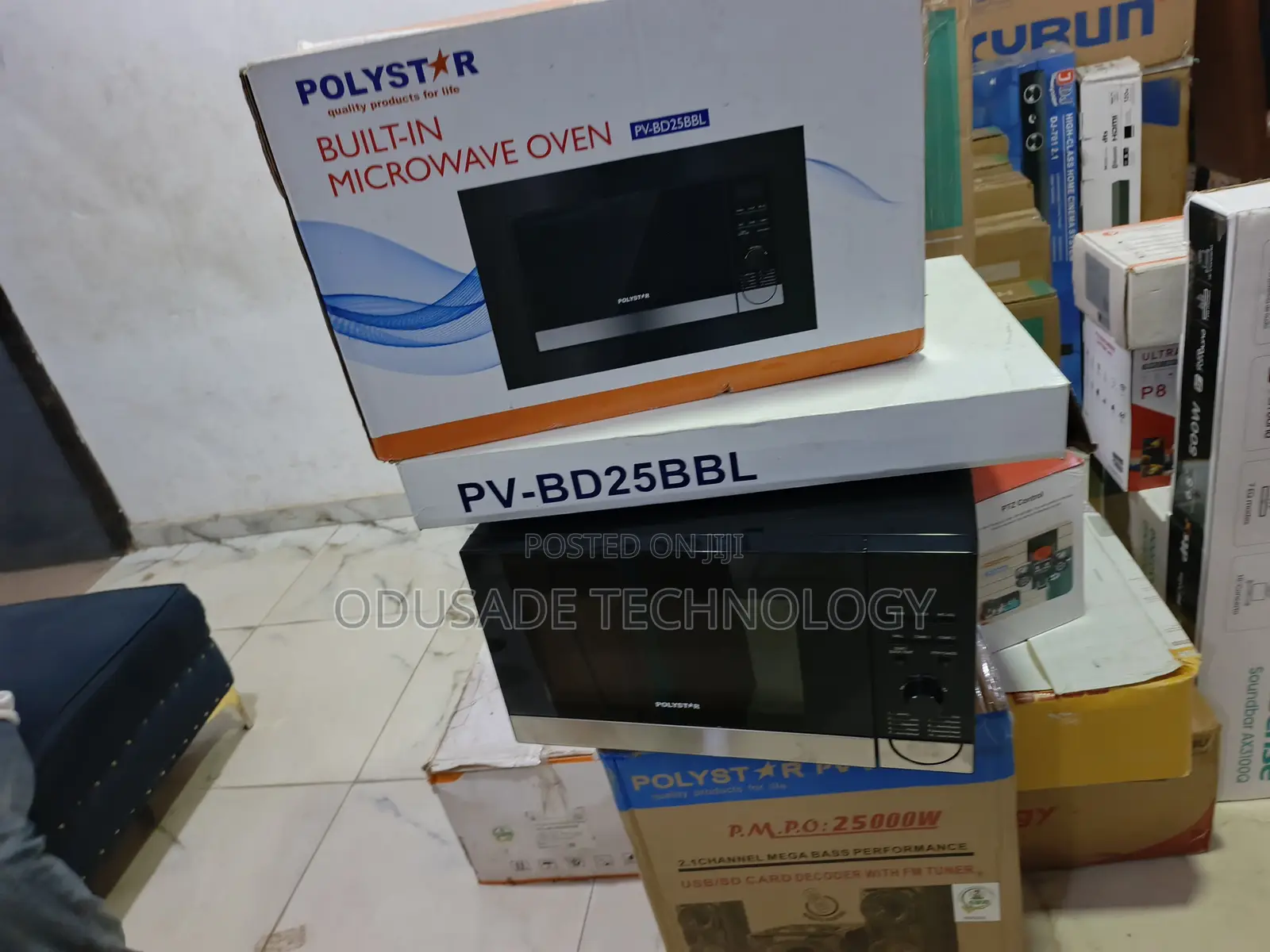 Polystar 25L Built-in Microwave With Premium Black Design
