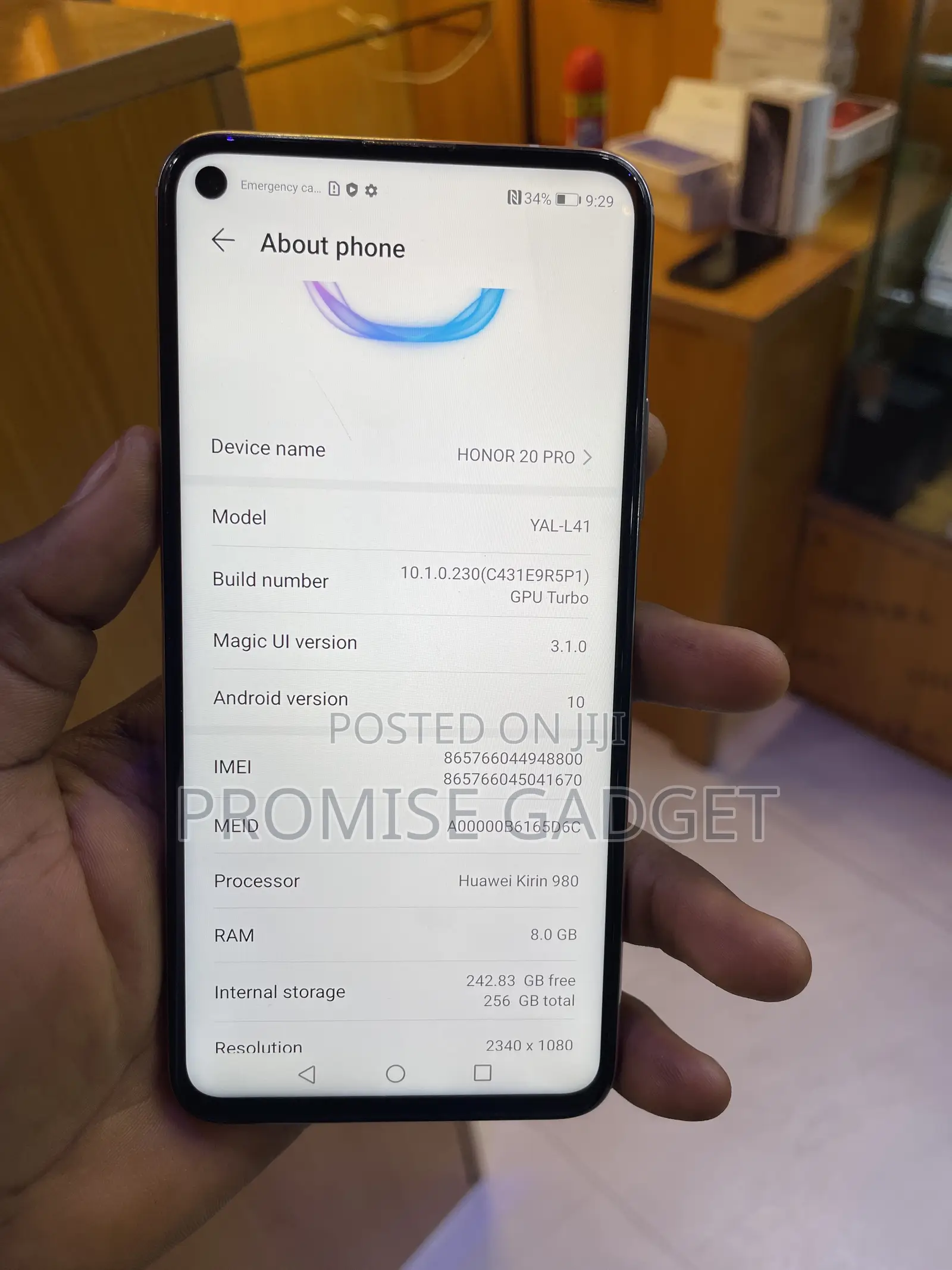 Honor 20 Pro 256 GB Purple