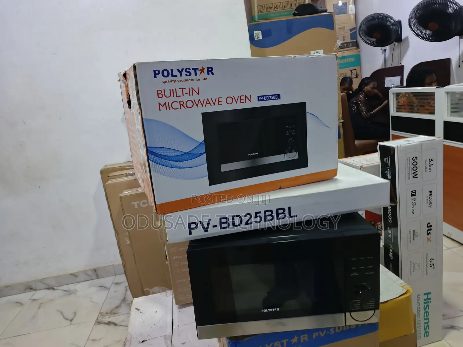 Polystar PV-BD25BBL 25L Black Grill Microwave Oven