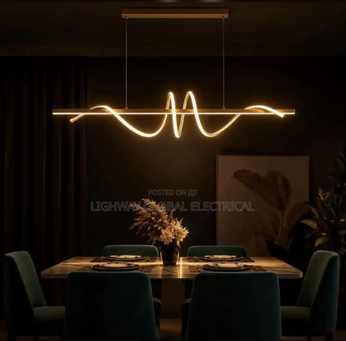 Dining Area Led Three Colour Chandelier
