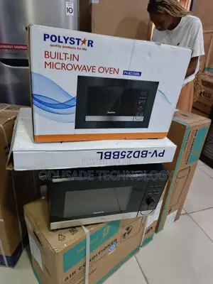 Polystar Black Built-in Microwave Oven With 25L Capacity