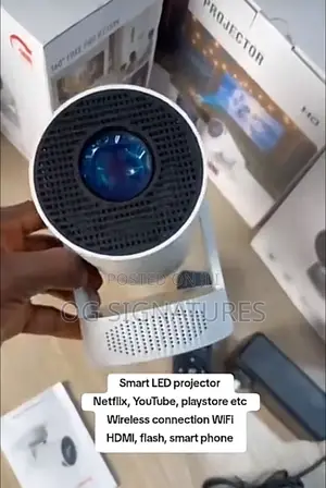 Power Bank Powered Projector With Bluetooth,WiFi 6, Inbuilt Battery