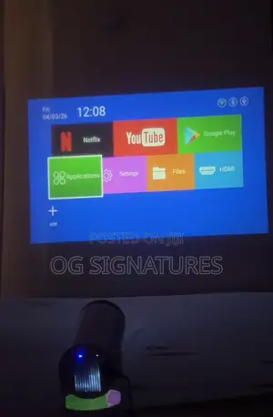 Power Bank Powered Projector With Bluetooth,WiFi 6, Inbuilt Battery