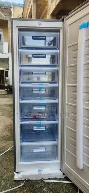 247L Nexus Upright Standing Freezer With Multiple Clear Plastic Storag