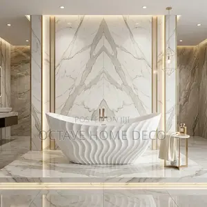Luxury Acrylic Bathtub Canoe Shape| Zigzag Design
