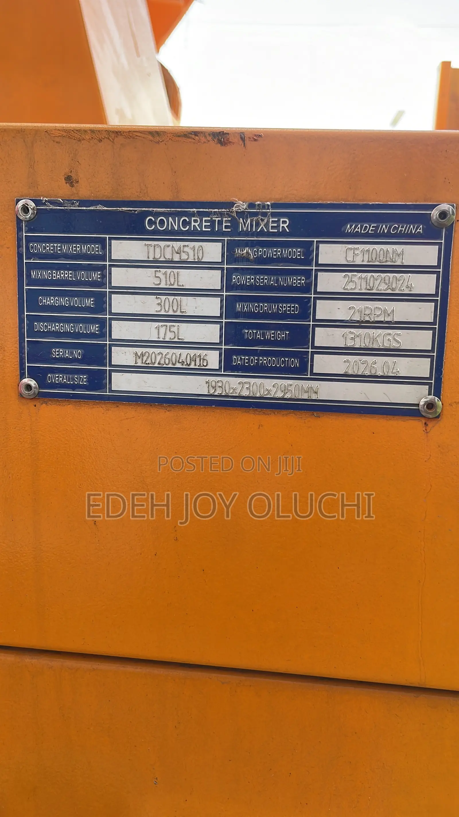 Fegmatic 5.10 Liters Self Loader Concrete Mixer