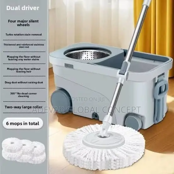 4 Tyres Quality Spin Mop Bucket