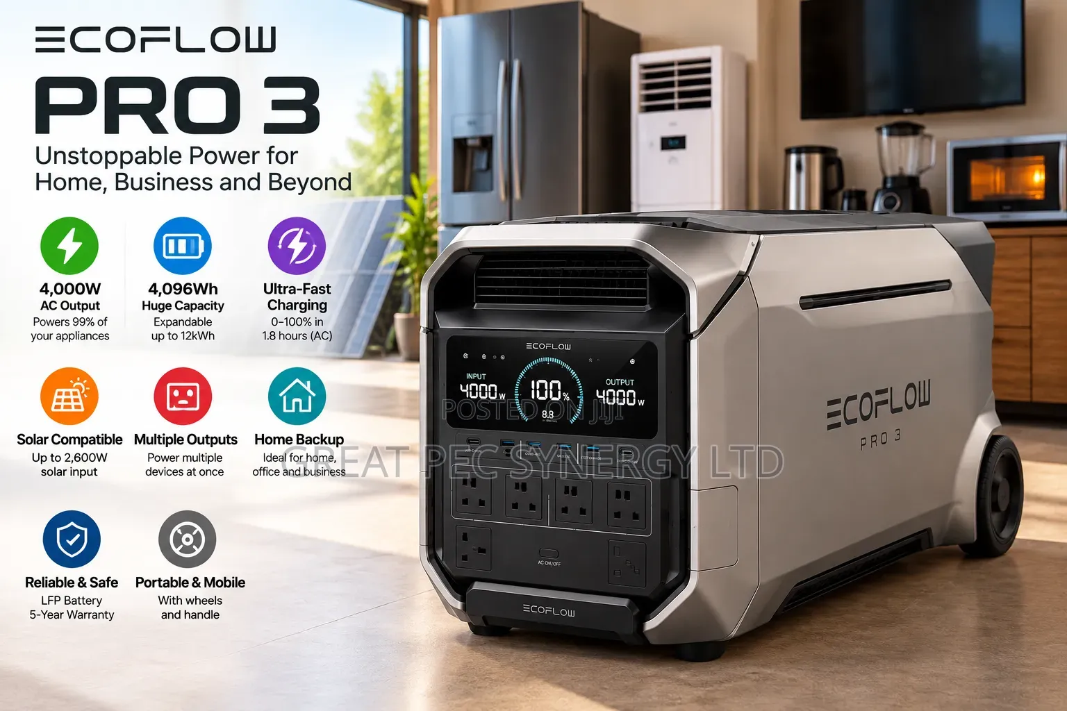 Ecoflow Delta Pro 3 Portable Power Station 4096wh