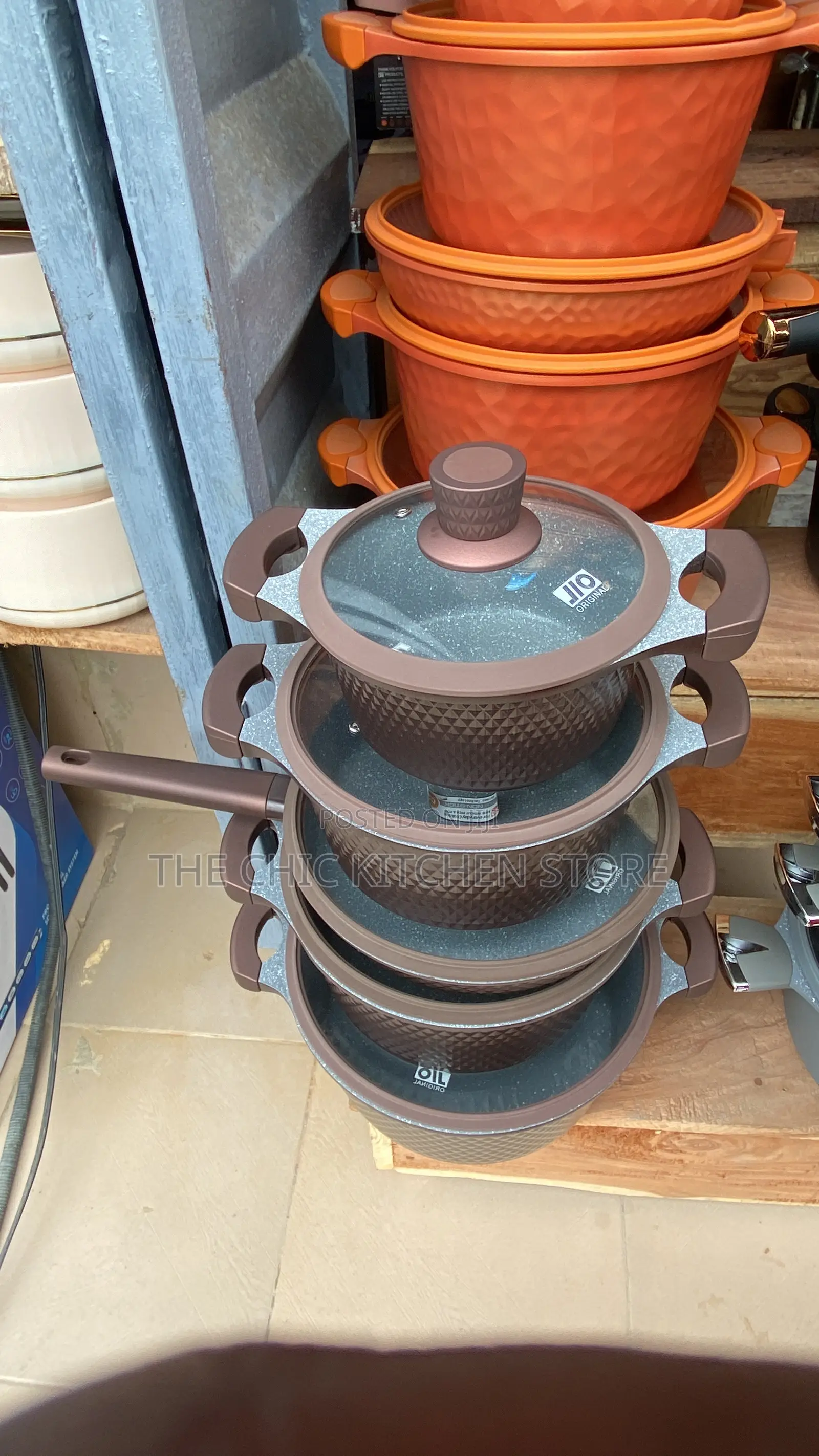 10pcs JIO Granite Coated Nonstick Cookware Set