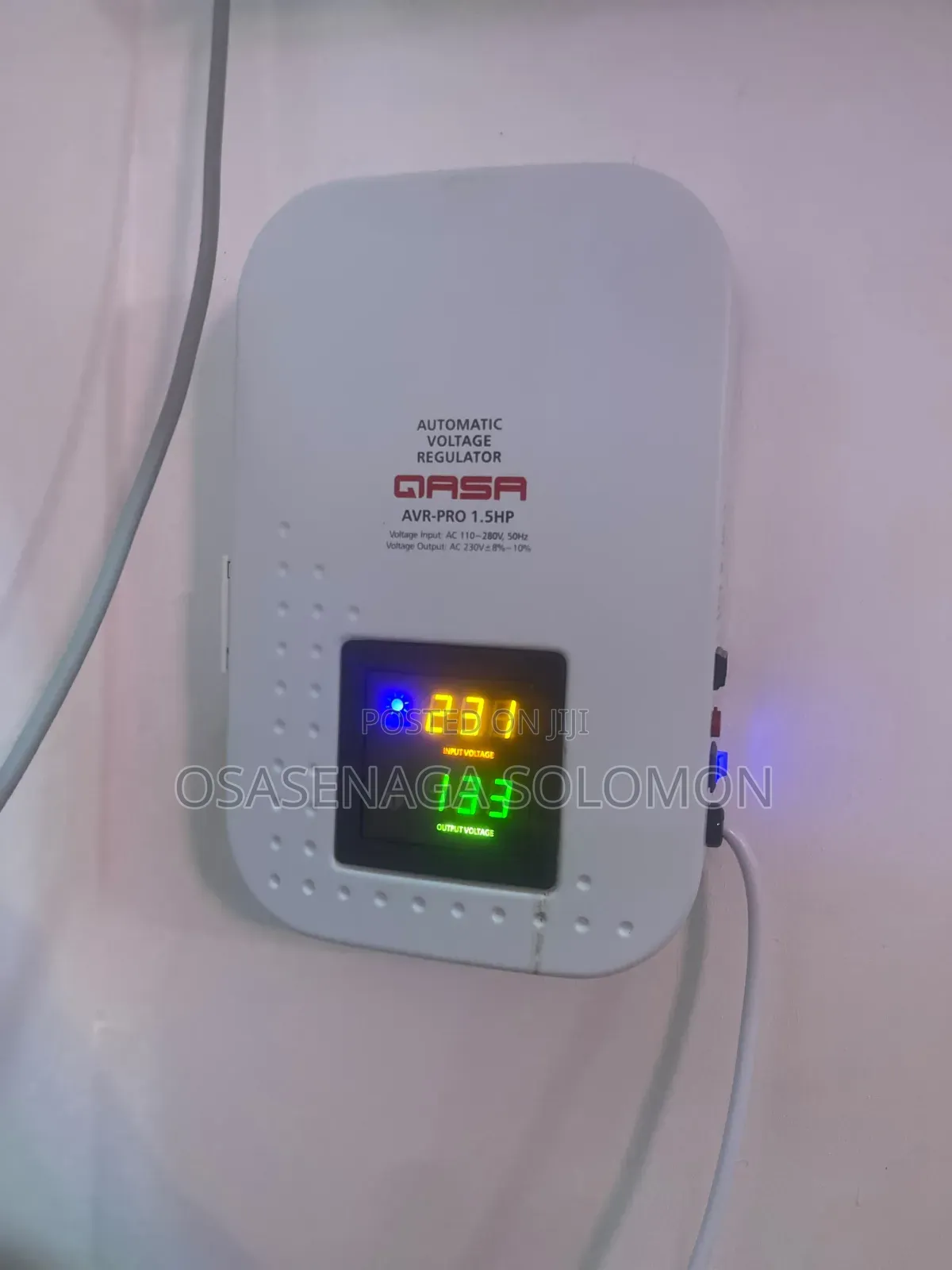QASA AVR-PRO 1.5HP AC Voltage Stabilizer / Regulator