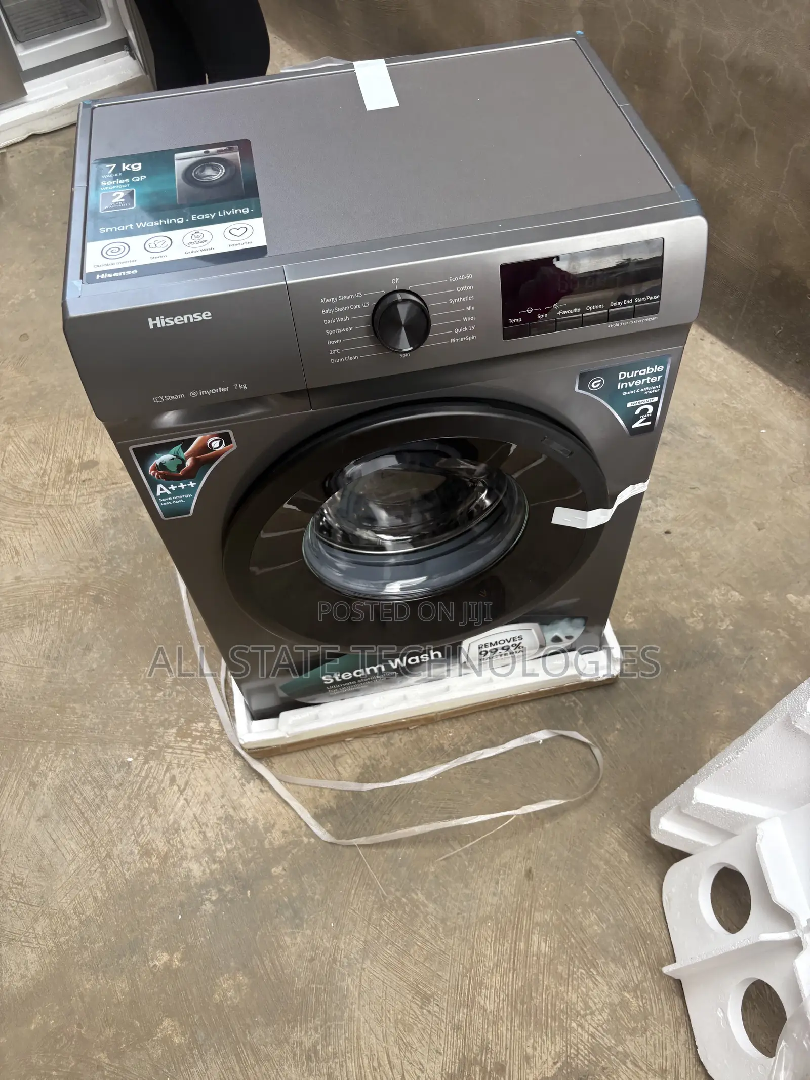 Hisense 7KG Front Load Automatic Washing Machine WFQP7012T