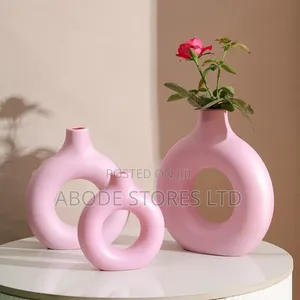 3 PC Set Plastic Donut Vase