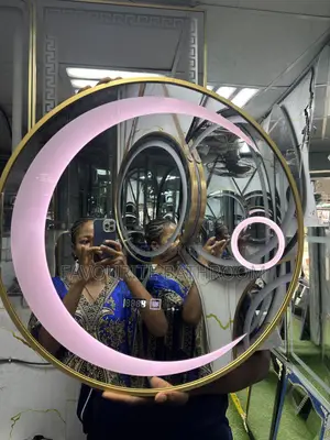 Gold Frame Hand Wave LED Mirror 60cm