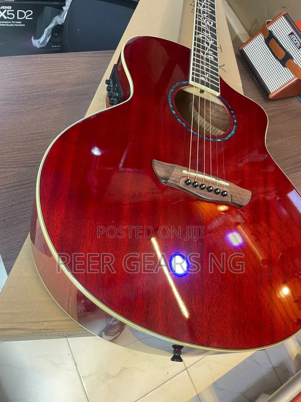 Red Bullfighter Semi Acoustic Guitar 4013