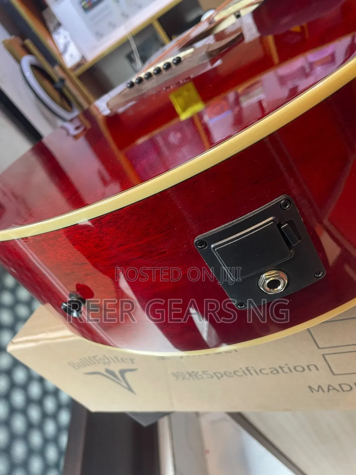 Red Bullfighter Semi Acoustic Guitar 4013