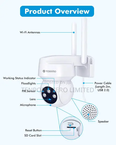 Cloudedge Pan and Tilt Wifi Camera - QB323