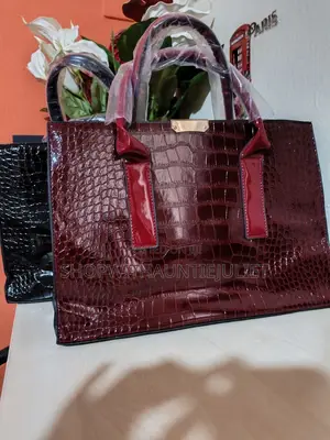 Noir Croc Handbag