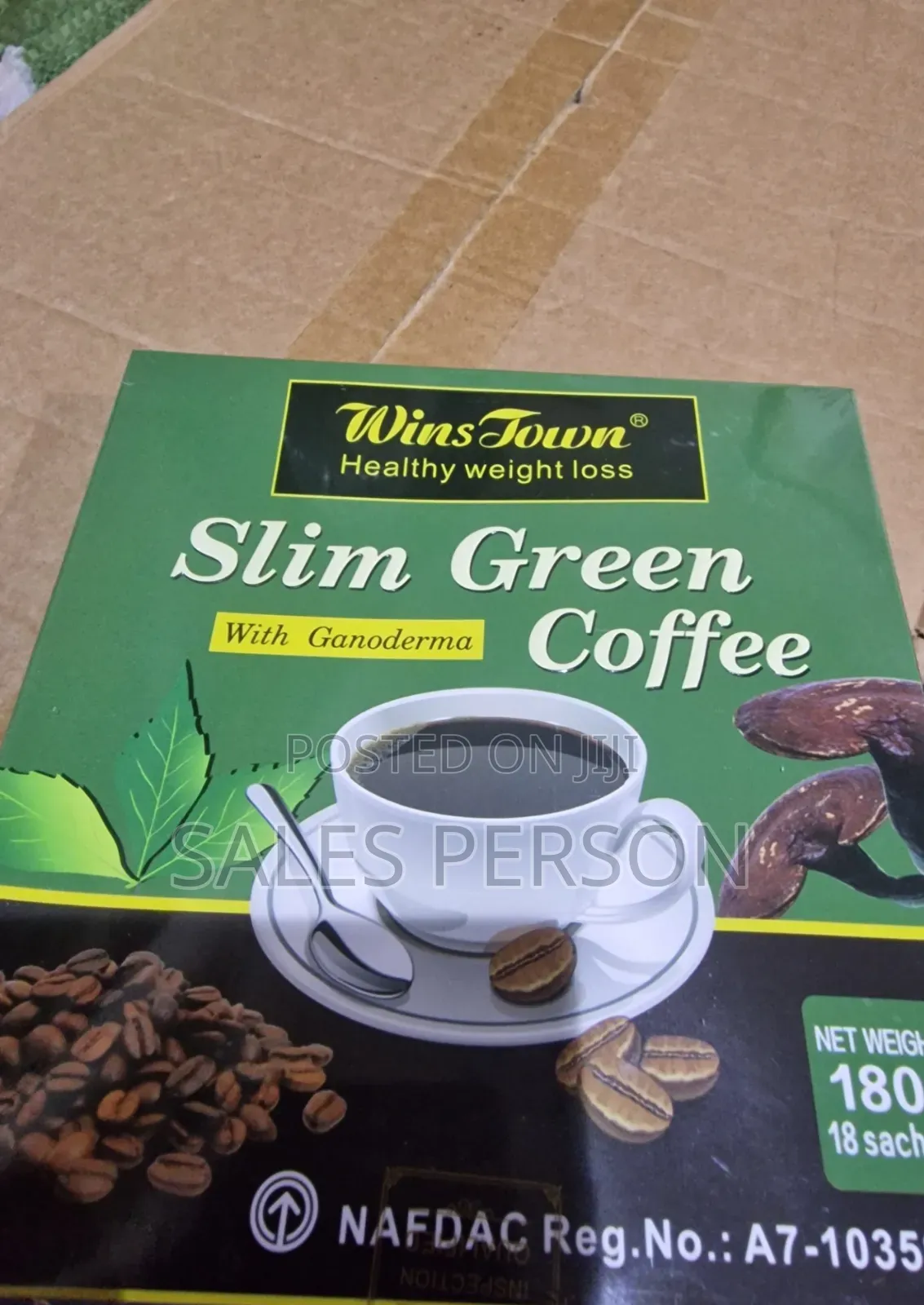 Authentic Wins Town Slim Green Coffee With Ganoderma (NAFDAC Reg)